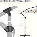 Load image into Gallery viewer, SONGMICS 3m Patio Umbrella with Solar-Powered LED Lights Beige