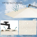 Load image into Gallery viewer, SONGMICS 3m Patio Umbrella with Solar-Powered LED Lights Beige