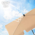 Load image into Gallery viewer, SONGMICS 2.4m Rectangular Beach Umbrella Taupe