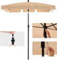 Load image into Gallery viewer, SONGMICS 2.4m Rectangular Beach Umbrella Taupe
