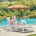 Load image into Gallery viewer, SONGMICS Beach Umbrella Portable Octagonal Polyester Canopy Taupe