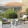 Load image into Gallery viewer, SONGMICS Beach Umbrella Portable Octagonal Polyester Canopy Taupe