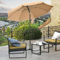 Load image into Gallery viewer, SONGMICS Beach Umbrella Portable Octagonal Polyester Canopy Taupe
