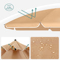 Load image into Gallery viewer, SONGMICS Beach Umbrella Portable Octagonal Polyester Canopy Taupe