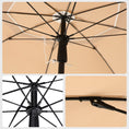 Load image into Gallery viewer, SONGMICS Beach Umbrella Portable Octagonal Polyester Canopy Taupe