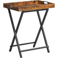 Load image into Gallery viewer, Vero TV Tray Folding Table with Removable Serving Tray Rustic Brown and Black LET252B01