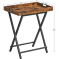 Load image into Gallery viewer, Vero TV Tray Folding Table with Removable Serving Tray Rustic Brown and Black LET252B01