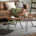 Load image into Gallery viewer, VASAGLE Nesting Table Triangle Rustic Brown and Black LNT012B01