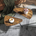 Load image into Gallery viewer, VASAGLE Nesting Table Triangle Rustic Brown and Black LNT012B01