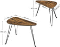 Load image into Gallery viewer, VASAGLE Nesting Table Triangle Rustic Brown and Black LNT012B01