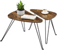 Load image into Gallery viewer, VASAGLE Nesting Table Triangle Rustic Brown and Black LNT012B01