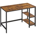 Load image into Gallery viewer, VASAGLE Computer Desk with 2 Shelves Rustic Brown and Black LWD47X