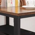 Load image into Gallery viewer, VASAGLE Computer Desk with 2 Shelves Rustic Brown and Black LWD47X