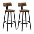 Load image into Gallery viewer, VASAGLE Tall Bar Stools Set of 2 Bar Chairs Vintage Brown LBC026B01V1