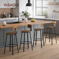 Load image into Gallery viewer, VASAGLE Tall Bar Stools Set of 2 Bar Chairs Vintage Brown LBC026B01V1