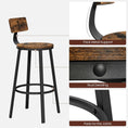 Load image into Gallery viewer, VASAGLE Tall Bar Stools Set of 2 Bar Chairs Vintage Brown LBC026B01V1