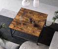 Load image into Gallery viewer, VASAGLE Coffee Table Square Cocktail Table with Spacious Table Top Robust Steel Frame and Mesh Storage Shelf Industrial Style for Living Room Rustic Brown and Black LCT065B01