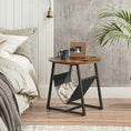 Load image into Gallery viewer, Vero Side Table Rustic Brown and Black LET281B01