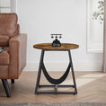 Load image into Gallery viewer, Vero Side Table Rustic Brown and Black LET281B01