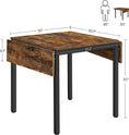 Load image into Gallery viewer, VASAGLE Folding Dining Table Drop Leaf Extendable Brown