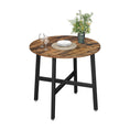 Load image into Gallery viewer, VASAGLE Small Round Kitchen Dining Table Industrial Design Vintage Brown and Black