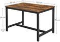 Load image into Gallery viewer, VASAGLE Dining Kitchen Table Metal Frame Rustic Brown and Black