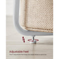 Load image into Gallery viewer, VASAGLE Small Round Side End Table with Fabric Basket White and Beige