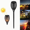 Load image into Gallery viewer, 96 LED Bulbs Torch Solar Garden Outdoor Flame Dancing Flickering Light Auto Lamp