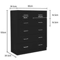 Load image into Gallery viewer, Sarantino Tallboy Dresser 6 Chest Of Drawers Table Cabinet Bedroom Storage Black