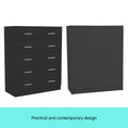 Load image into Gallery viewer, Sarantino Tallboy Dresser 6 Chest Of Drawers Table Cabinet Bedroom Storage Black