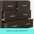 Load image into Gallery viewer, Sarantino Tallboy Dresser 6 Chest Of Drawers Cabinet 85 X 39.5 X 105 - Brown