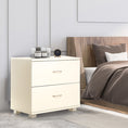 Load image into Gallery viewer, Sarantino Bedside Table Cabinet Storage Chest 2 Drawers Lamp Side Nightstand White