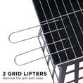 Load image into Gallery viewer, Fire Pit BBQ Grill Portable Square Cooking Camping Brazier Reversible Stand Backyard