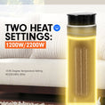 Load image into Gallery viewer, 2000W Electric Ceramic Tower Heater Remote Control Portable Oscillating