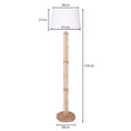 Load image into Gallery viewer, Sarantino Rattan Floor Lamp With Off-White Linen Shade by Sarantino