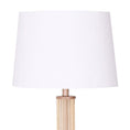 Load image into Gallery viewer, Sarantino Rattan Floor Lamp With Off-White Linen Shade by Sarantino