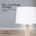 Load image into Gallery viewer, Liv Rattan Floor Lamp With Off-White Linen Shade by Liv