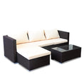 Load image into Gallery viewer, Sarantino 5pc Modular Outdoor Lounge Set PE Rattan - Brown