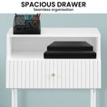 Load image into Gallery viewer, Sarantino Cecil Slender Fluted Bedside Table In White