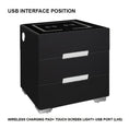 Load image into Gallery viewer, Smart Bedside Tables Side 3 Drawers Wireless Charging USB Right Hand Nightstand LED Light AU Black