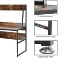 Load image into Gallery viewer, Computer Table Desk Book Storage Student Study Home Office Workstation with Bookshelf (Rustic Brown)