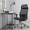 Load image into Gallery viewer, Ergonomic office chair Breathable High-Back Mesh Adjustable Lumbar Support 3D Armrests Tilt Function 360° Rotating Wheels
