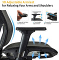 Load image into Gallery viewer, Ergonomic office chair Breathable High-Back Mesh Adjustable Lumbar Support 3D Armrests Tilt Function 360° Rotating Wheels