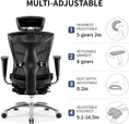 Load image into Gallery viewer, Sihoo Ergonomic Office Chair V1 4D Adjustable High-Back Breathable With Footrest And Lumbar Support Grey
