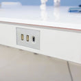 Load image into Gallery viewer, Standing Desk Electric Height Adjustable Sit Stand Toughened Glass Top Single Motor Wireless Charger