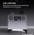 Load image into Gallery viewer, Smart Bedside Tables Side Drawers Wireless Charging Nightstand Bluetooth Speaker LED Light