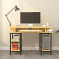 Load image into Gallery viewer, Book Storage Computer Table Desk Student Study Home Office Workstation with Bookshelf