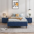 Load image into Gallery viewer, Velvet Blue Bed Frame- Double