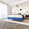 Load image into Gallery viewer, Velvet Blue Bed Frame- Queen