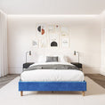 Load image into Gallery viewer, Velvet Blue Bed Frame- Queen